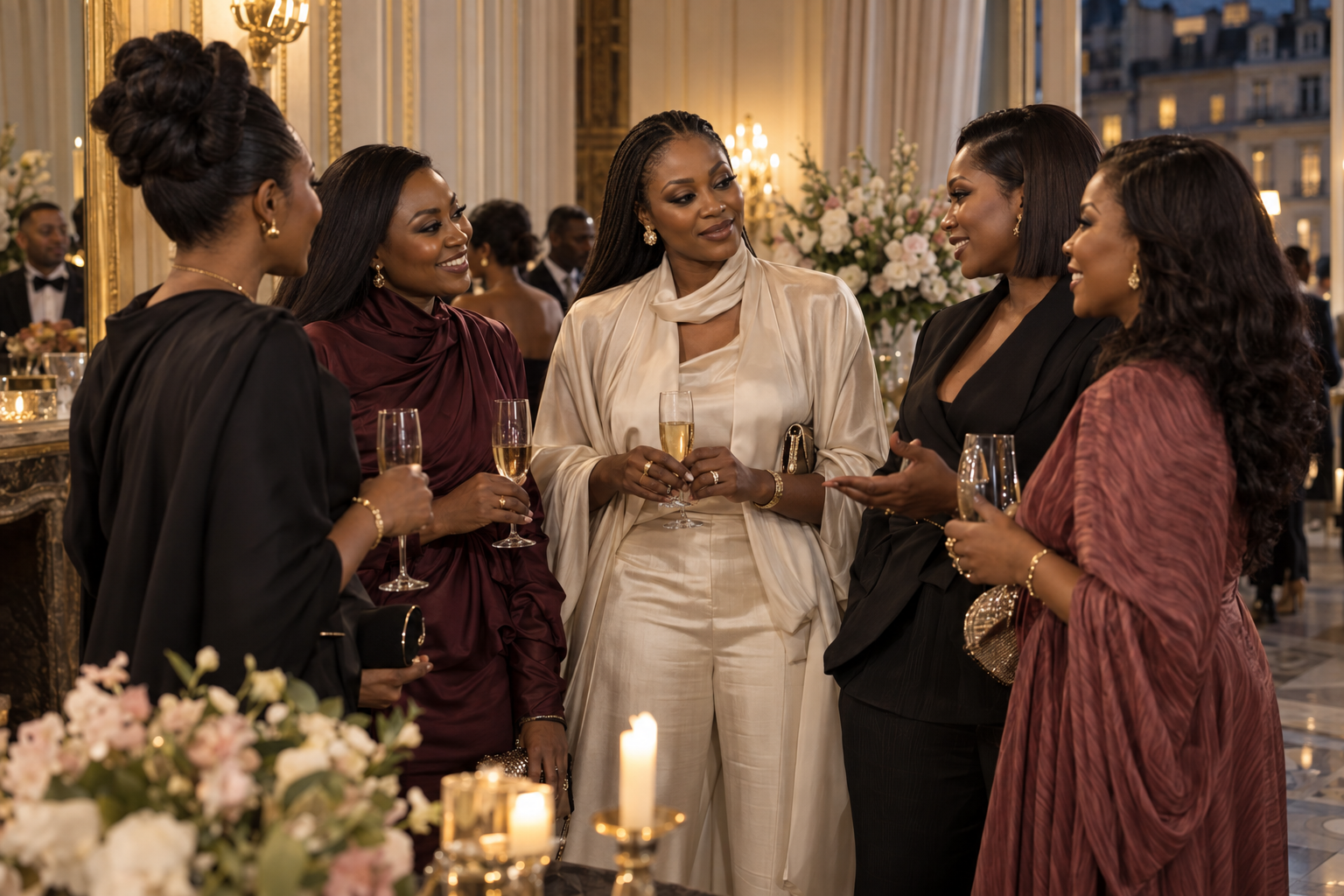 The 24K Ladies at an evening reception in Paris